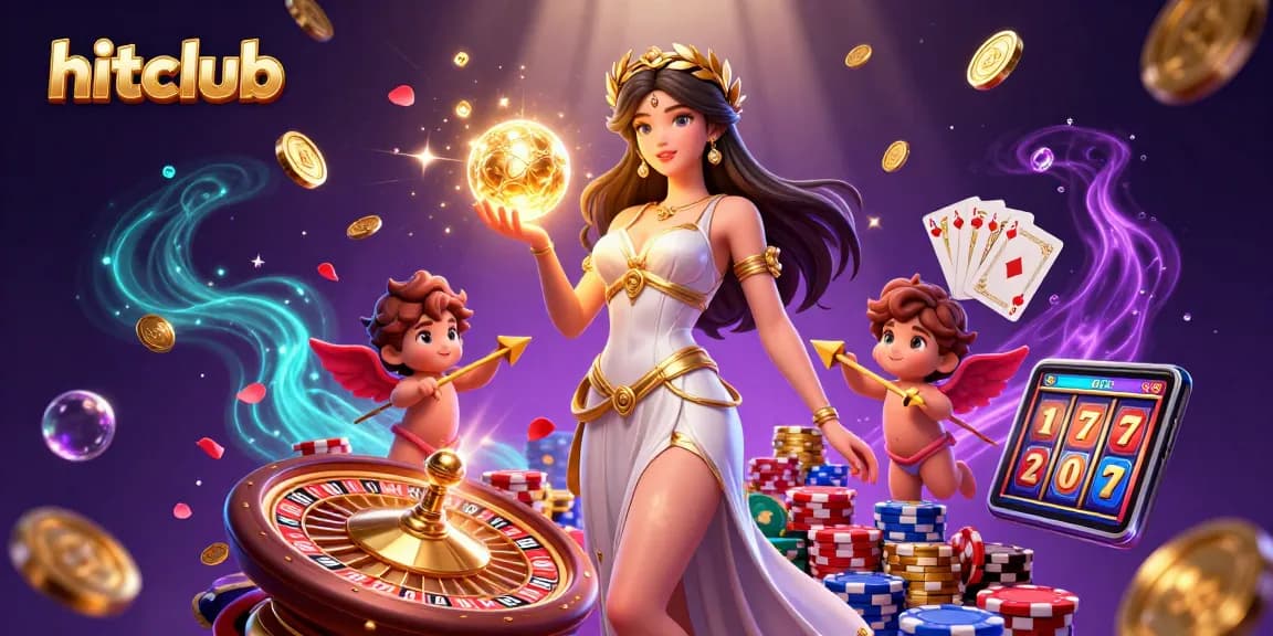 Experience thrilling gaming adventures with the hitclub, featuring a stunning casino scene and vibrant characters.