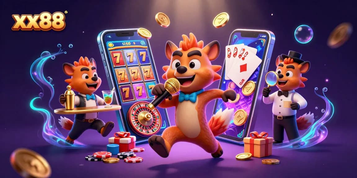 Experience the vibrant casino scene with xx88 as hyenas entertain and offer thrilling games.