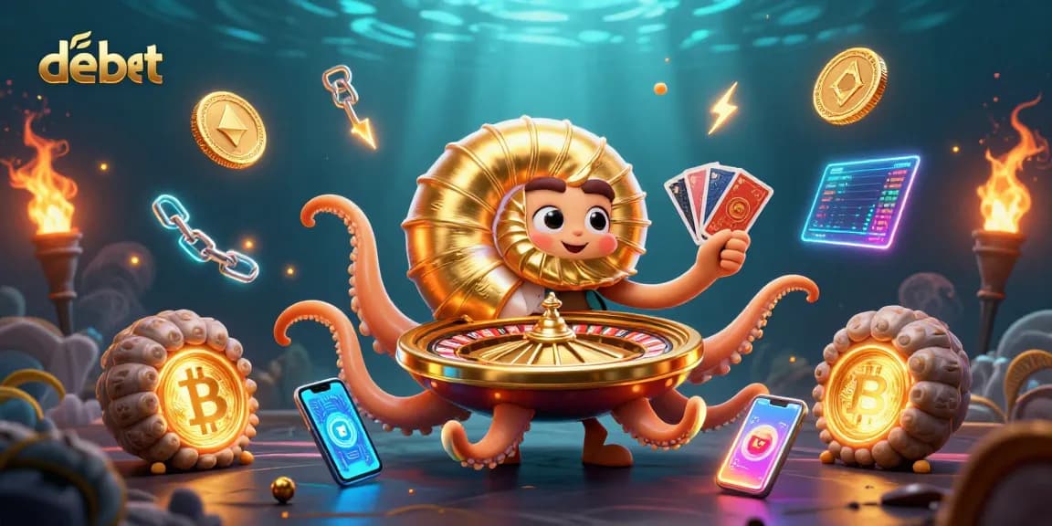Engage with debet's thrilling casino experience featuring a giant nautilus roulette wheel.