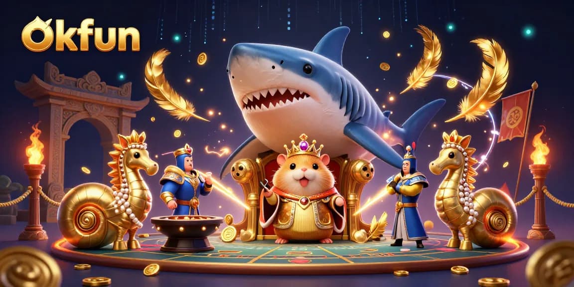 Experience exhilarating action at okfun with a fierce golden hamster king ruling the live casino.