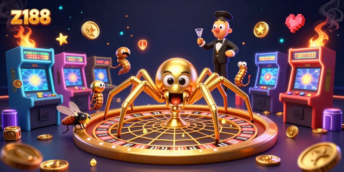 Place bets at z188's roulette with stunning 3D cartoon characters and glowing gaming elements.