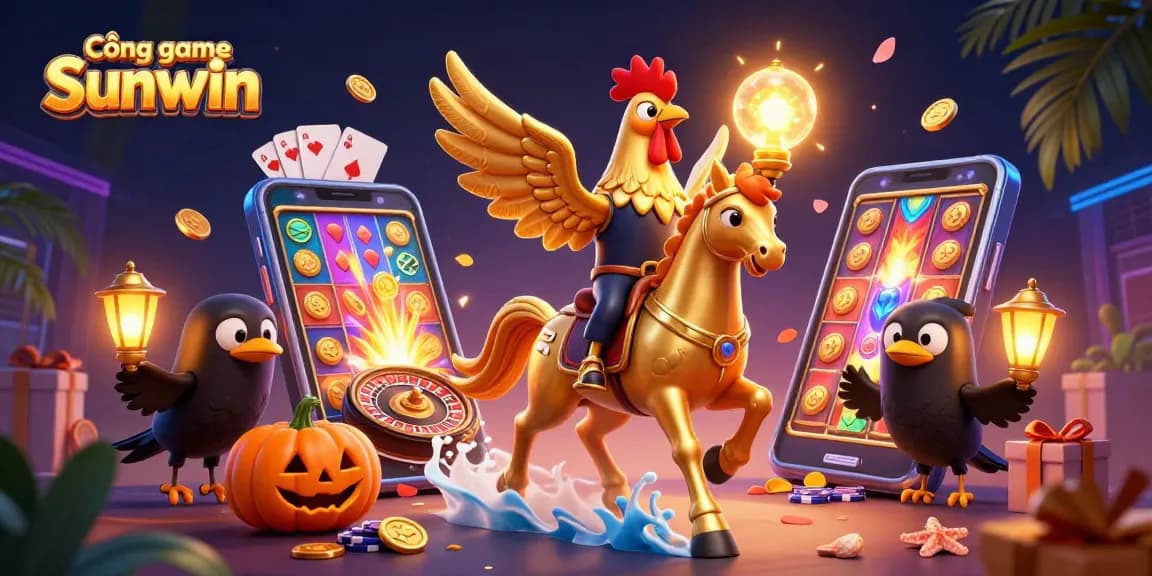 Cổng game Sunwin offers exhilarating gaming experiences amidst vibrant casino visuals and engaging elements.