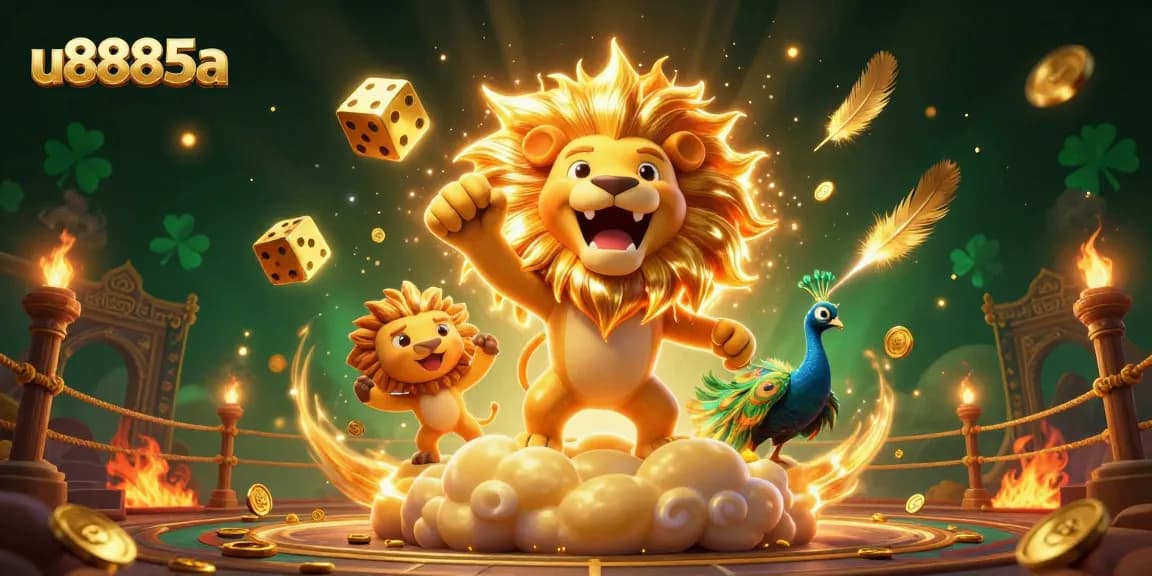 Experience thrilling gameplay at u8885a with our vibrant 3D casino illustration showcasing energetic game elements.