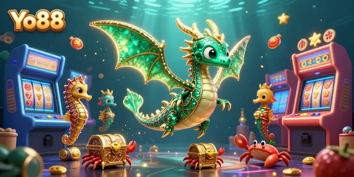 Experience thrilling wins at Yo88 with vibrant 3D casino games and a captivating underwater scene.