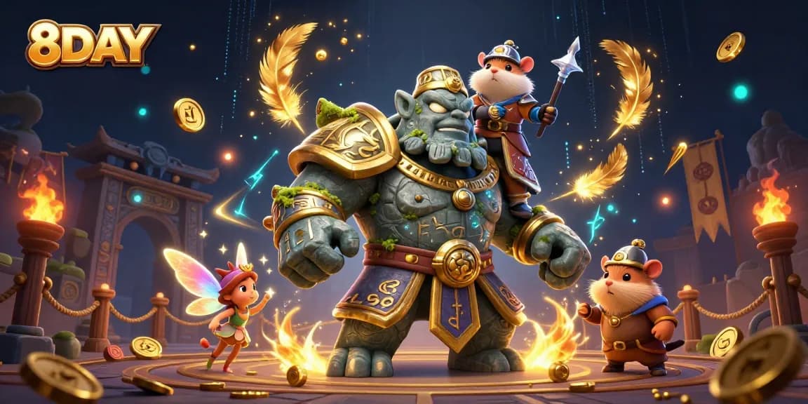 Engage with 8DAY's vibrant casino realm featuring magical elements and thrilling gameplay opportunities.