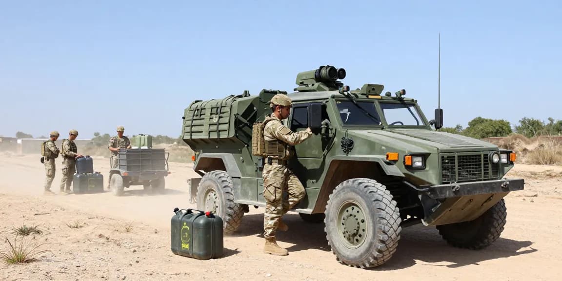 88m Army soldier operating tactical vehicle in military training.