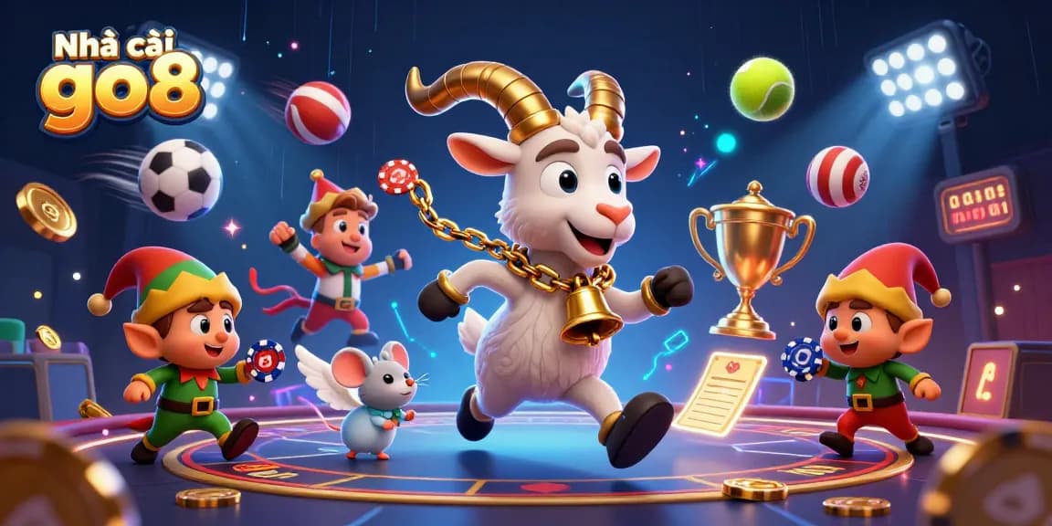 Experience thrilling action at Nhà cái go8 with games, festive elements, and dynamic casino vibes.