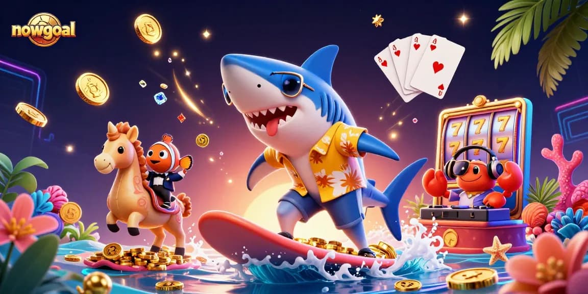 Join the fun at nowgoal with this vibrant casino scene featuring stunning 3D characters and action.