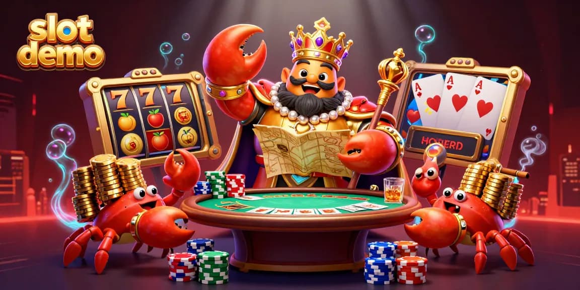Mainkan slot demo Olympus 1000 dengan ilustrasi 3D monster kepiting emas yang megah.