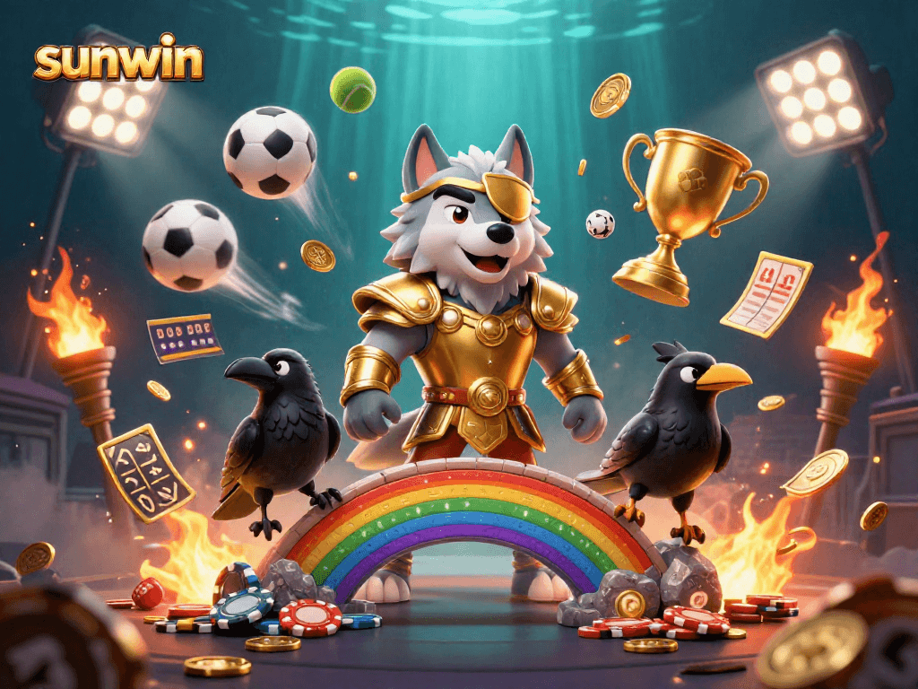 Engage with sunwin's exciting gaming scene featuring Odin's wolf, ravens, and thrilling sports elements.