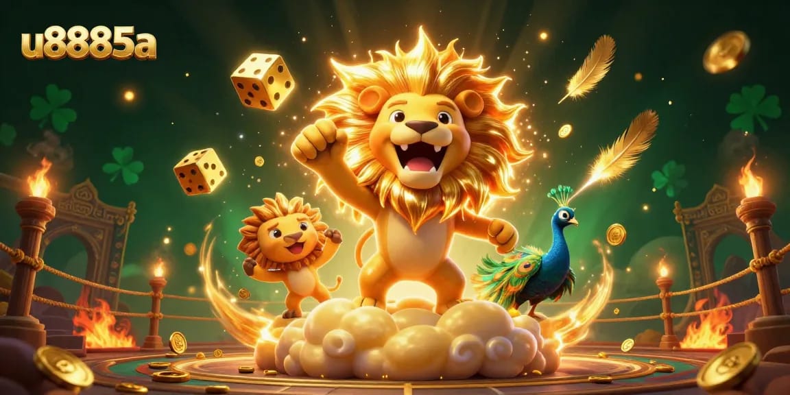 Experience thrilling gameplay at u8885a with our vibrant 3D casino illustration showcasing energetic game elements.