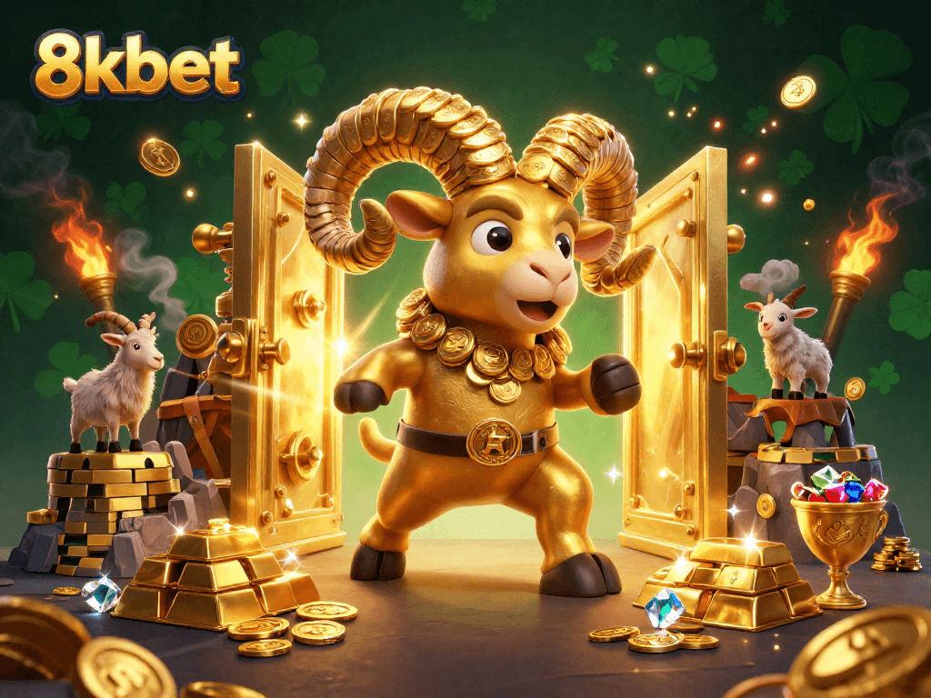 Experience thrilling wins at 8kbet with vibrant golden treasures and dynamic gameplay elements.