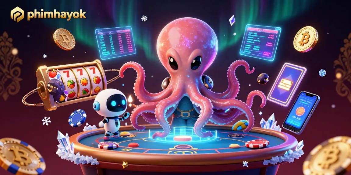 Phimhayok captivates players with a 3D alien octopus and dynamic casino action.