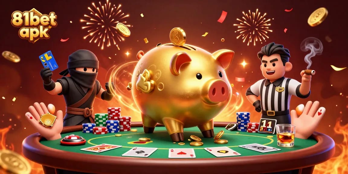 Experience exciting gaming with the 81bet apk, featuring a vibrant casino scene with engaging characters.