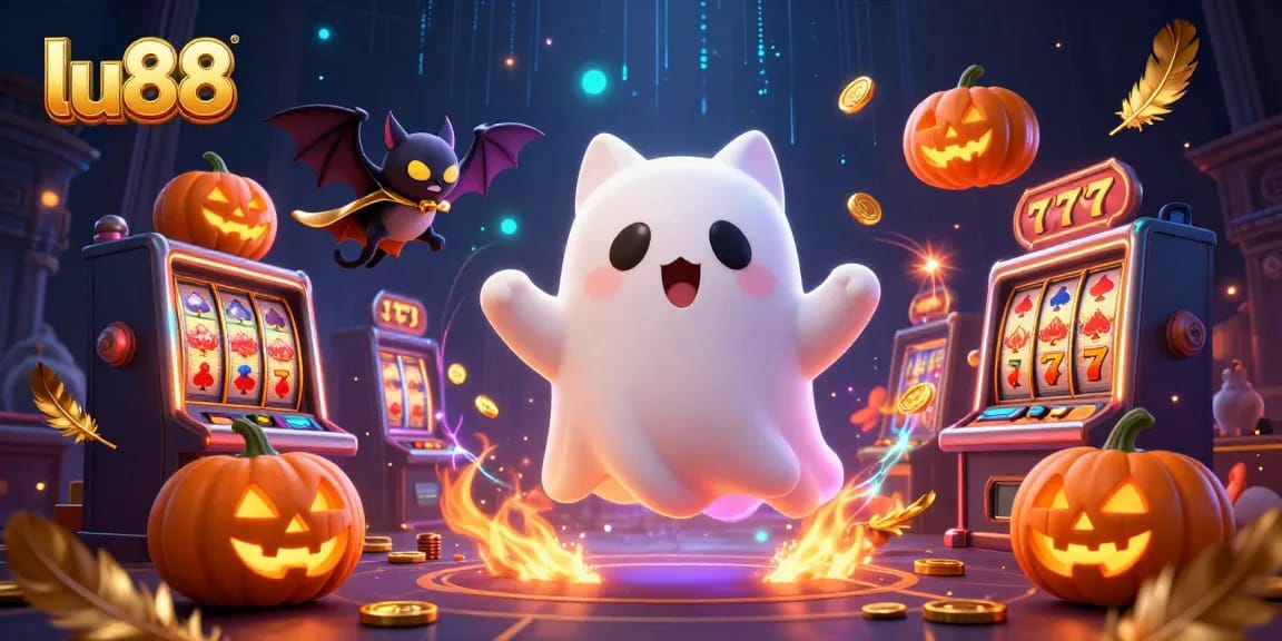 Engage with exciting games at lu88 casino featuring a ghost cat and vampire bat in a thrilling atmosphere.