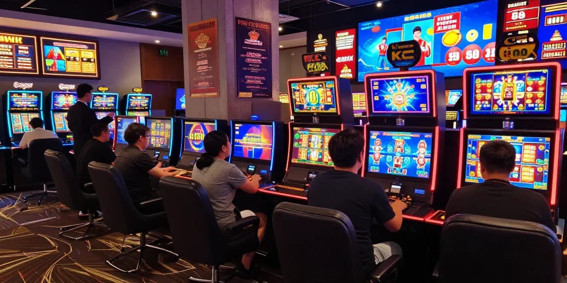 Engaged players in an exciting slot gacor online gaming environment with vibrant graphics and jackpots.