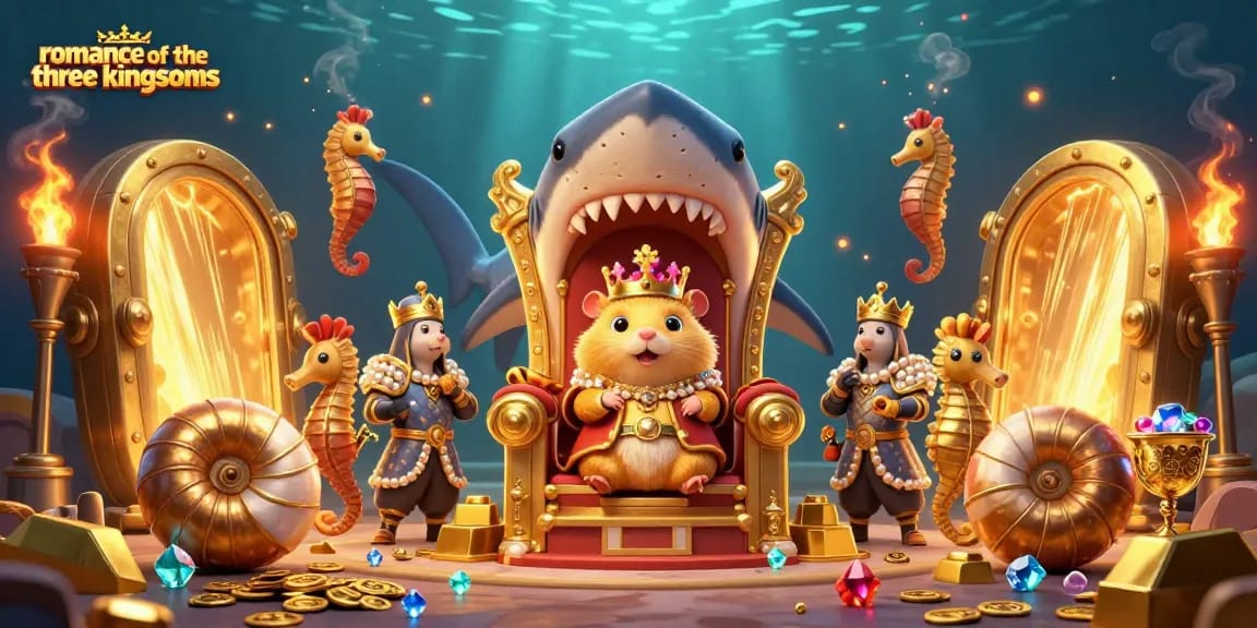 Experience the thrill of gambling in romance of the three kingdoms with a king's treasure surrounded by royal guards.