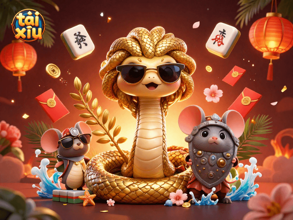 Place your bets on tài xỉu with this vivid illustration showcasing excitement and casino fun.
