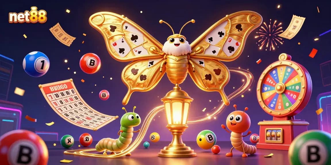 Experience thrilling wins with net88 in a vibrant, dynamic 3D casino illustration.