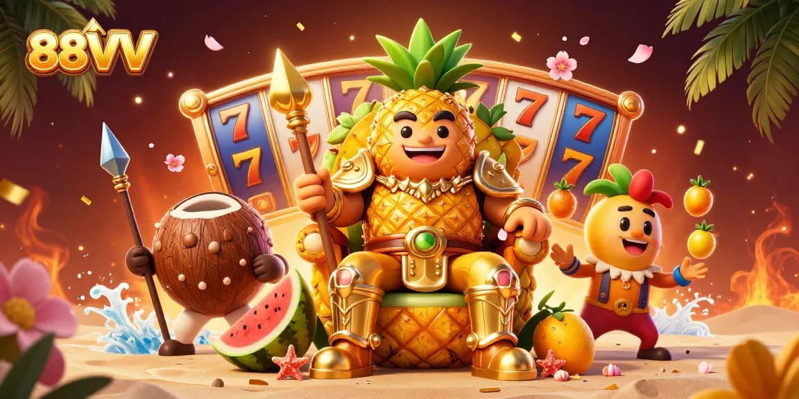 Play and win with 88VV in a vibrant 3D casino experience featuring lucky jackpots.
