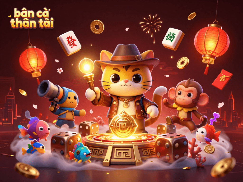 Engage in bắn cá thần tài action with vibrant underwater scenes filled with colorful fish and game elements.