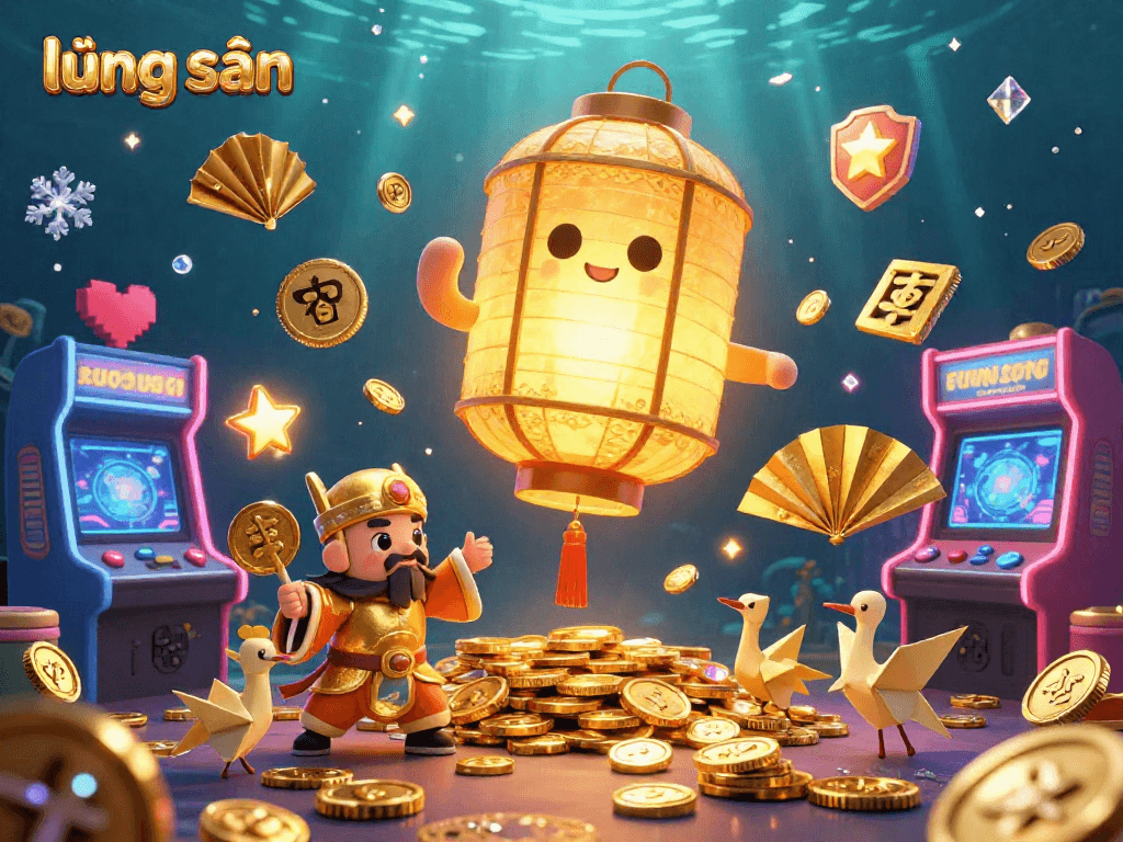 Experience the thrill of lương sơn gaming with vibrant, dynamic casino elements and characters illuminating the scene.