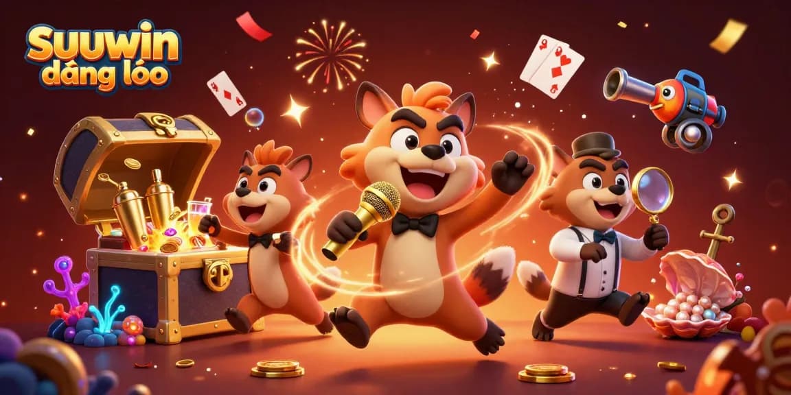 suuwin đăng nhập takes center stage in a vibrant casino scene with hyenas and dynamic energy.