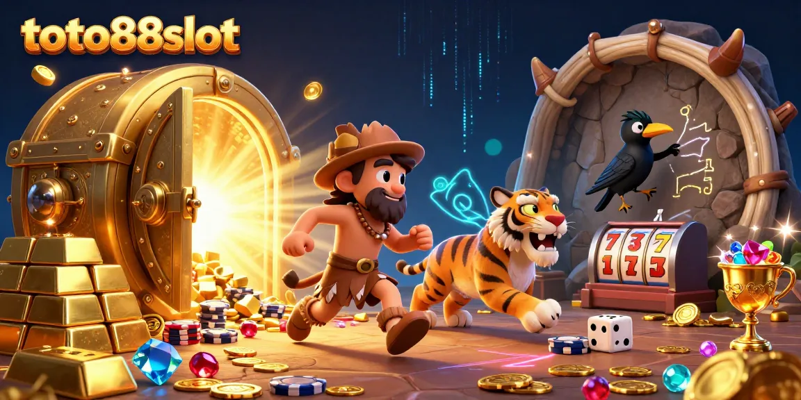 Experience exciting games at toto88slot with vibrant casino action, including slot reels and treasures.