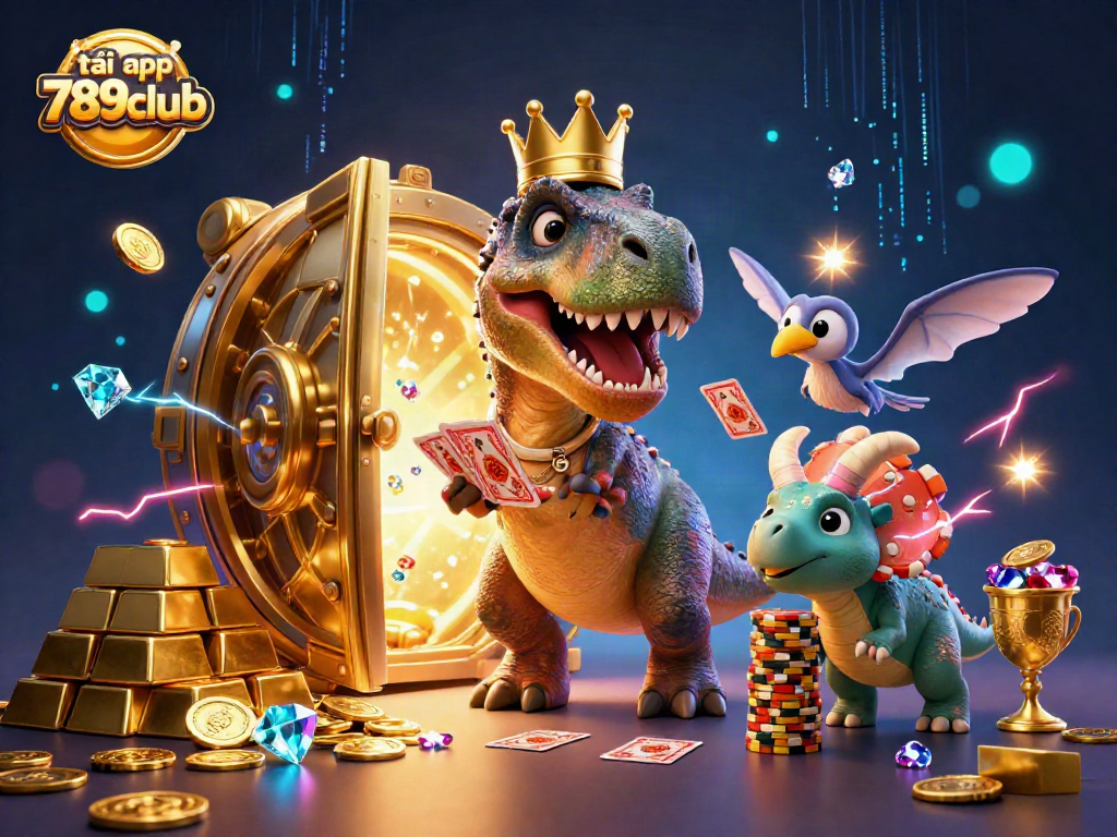 Experience the dynamic world of tải app 789club with fun characters and casino elements.