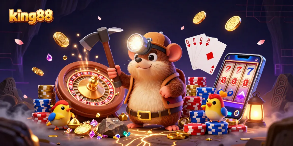 Experience the thrill of gaming at king88 with our treasure hunter and dazzling casino elements.