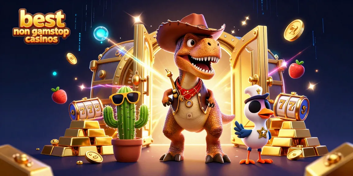 Activate excitement with the best non gamstop casinos featuring vibrant 3D cartoon characters and slot motifs.