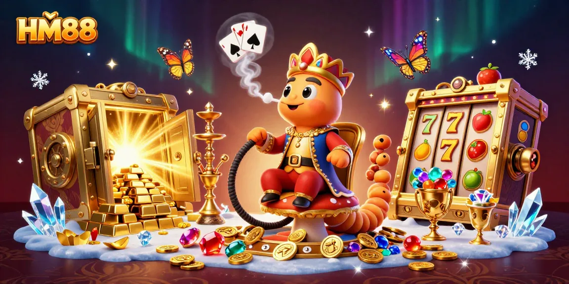 Engage with HM88's thrilling casino adventures, featuring vibrant slot machines and dynamic characters.