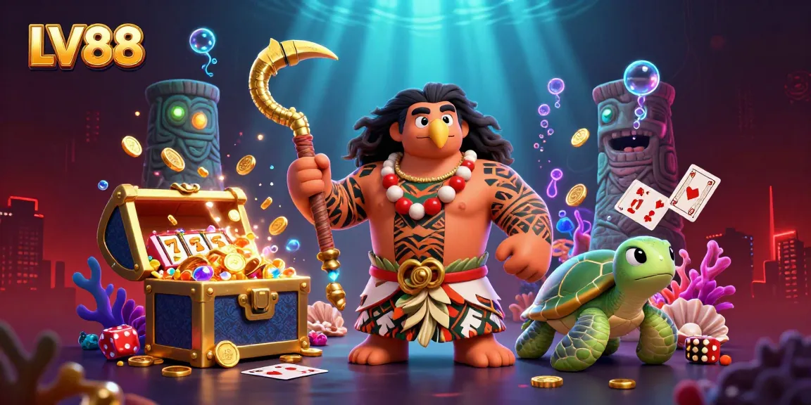 Engage in thrilling LV88 gaming with 3D characters and vivid casino elements.