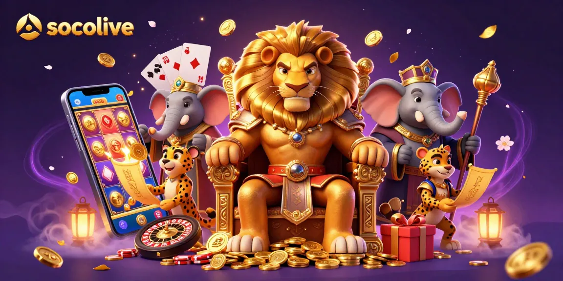 Engage with Socolive’s thrilling live sports action featuring vibrant casino elements and dynamic characters.