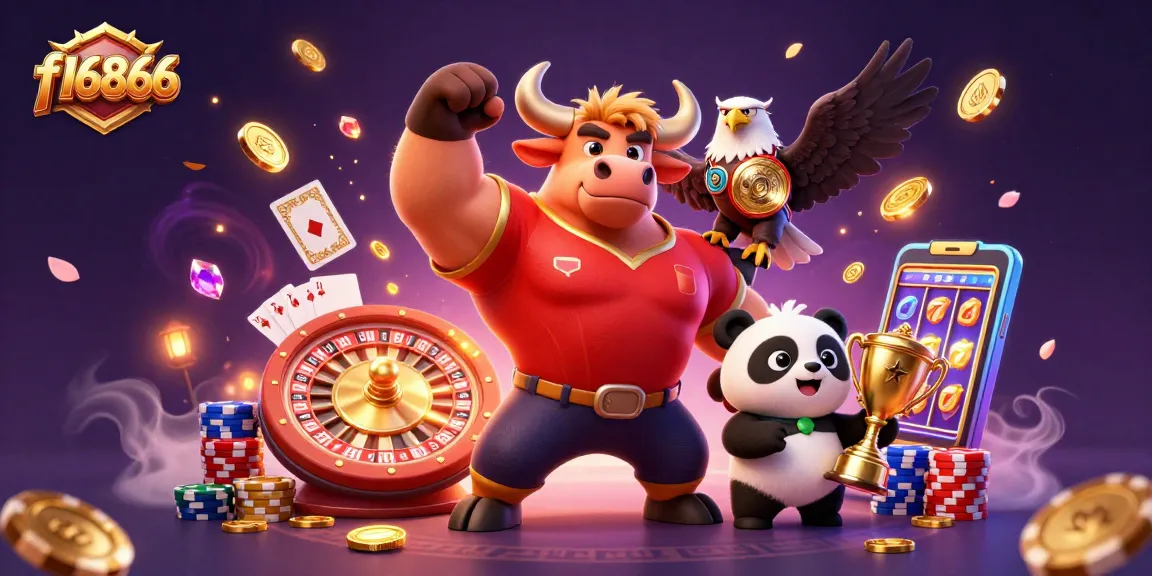Experience thrilling wins at f16866 with a 3D illustrated casino scene packed with excitement!