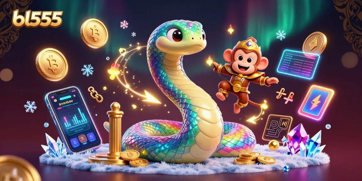 Engage in thrilling games at bl555 with vibrant casino elements and playful characters.
