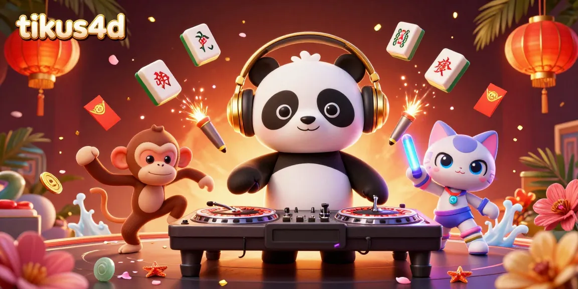 Engage players with tikus4d's vibrant casino atmosphere featuring cartoon characters and dynamic gambling elements.