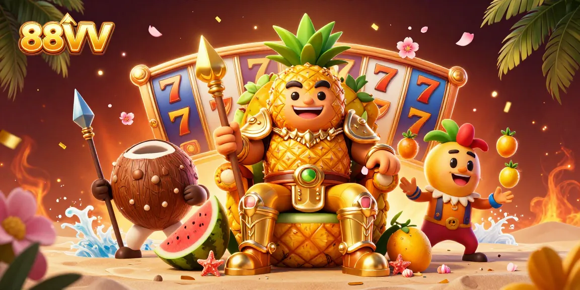 Play and win with 88VV in a vibrant 3D casino experience featuring lucky jackpots.