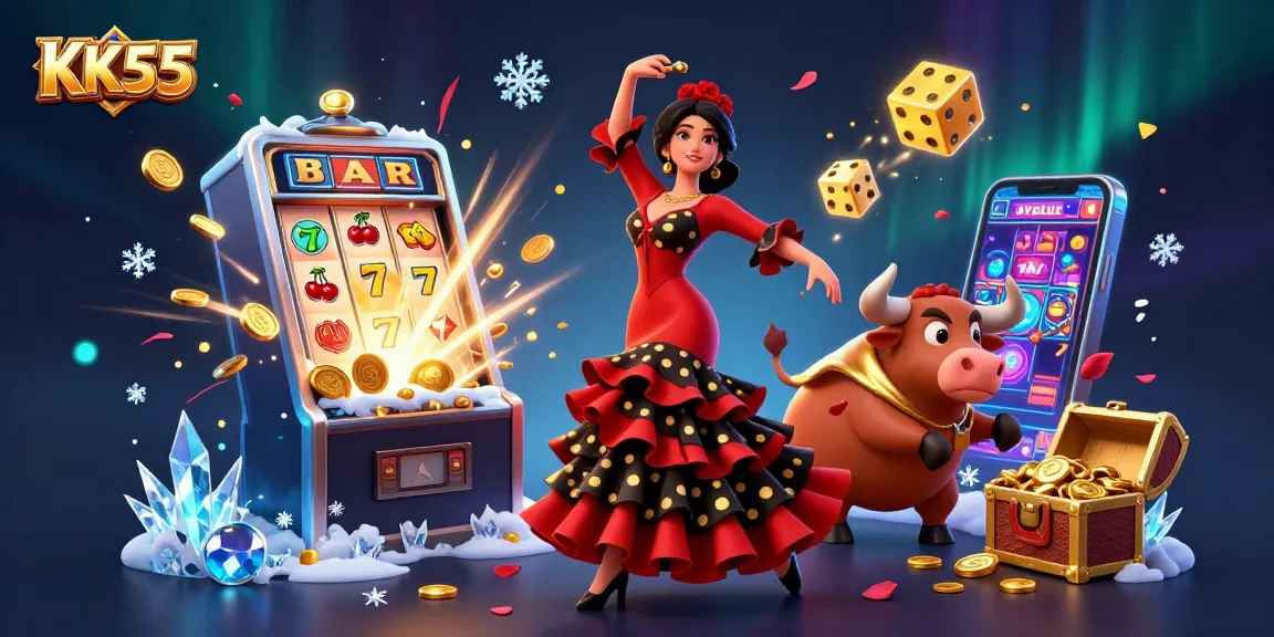 Experience thrilling wins at KK55 with dynamic casino games under vibrant lights.