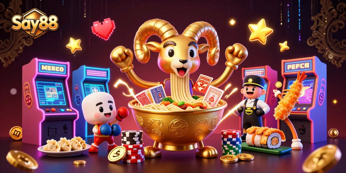 Engage in thrilling gameplay at Say88 with vibrant characters and dynamic casino elements.