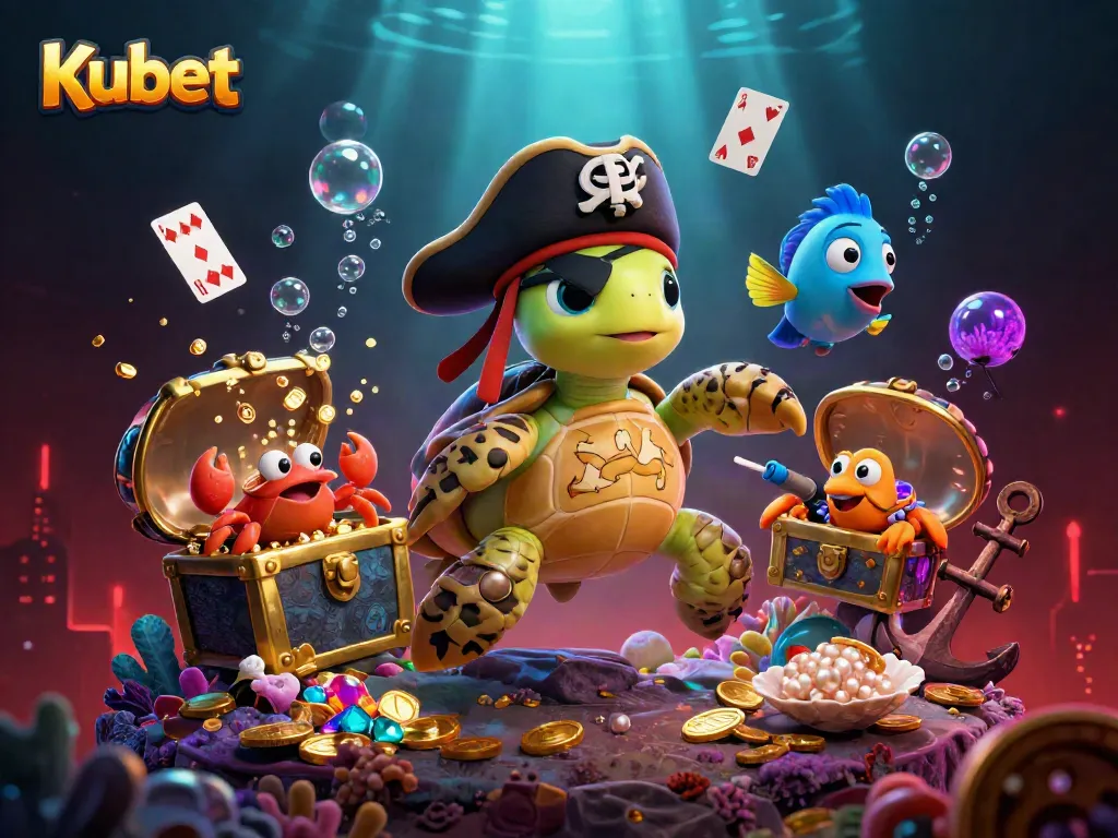 Kubet players enjoying vibrant underwater treasure gameplay with colorful elements.