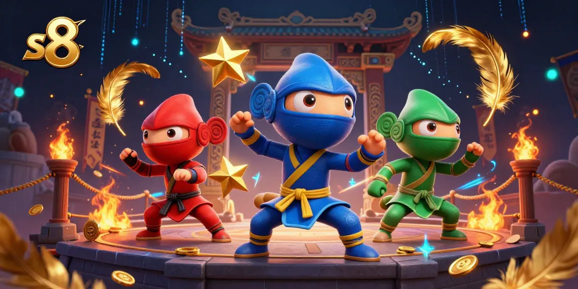 Experience thrilling wins at s8 with dynamic chameleon ninjas in a vibrant casino battle.