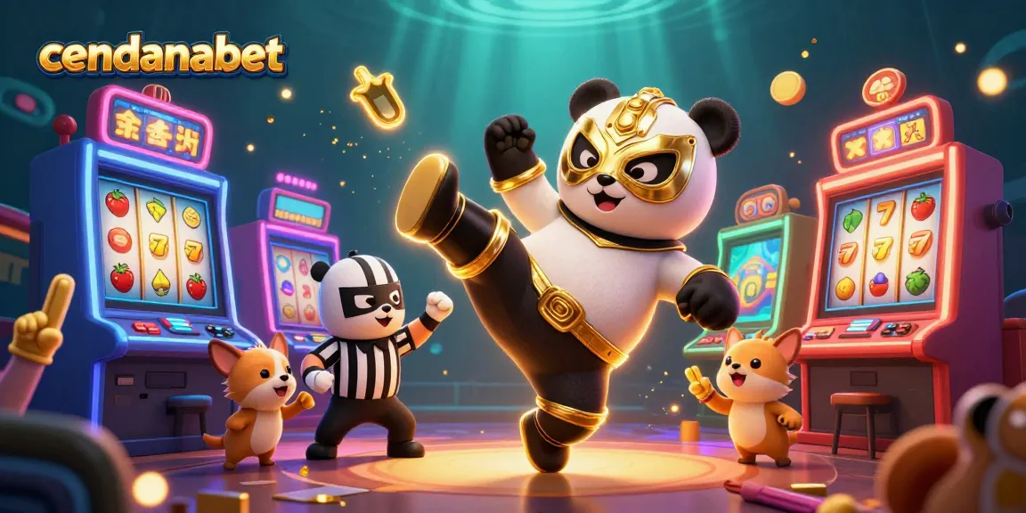 Cendanabet showcases engaging slot gaming with vibrant 3D characters celebrating wins amid stunning visuals.