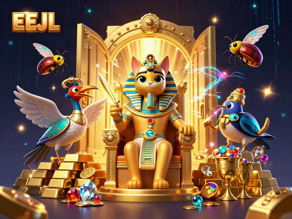 Engage in the thrilling atmosphere of EEJL's casino world with a vibrant 3D illustration.