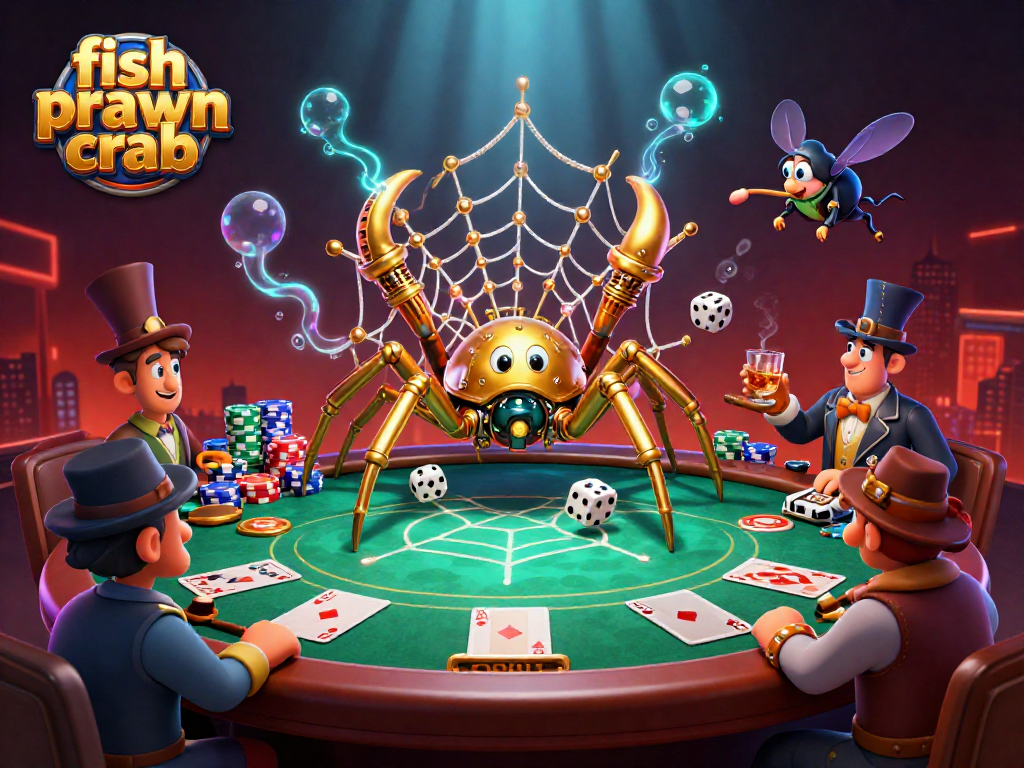 Experience the thrilling fish prawn crab online gambling scene with steampunk elements and vibrant visuals.