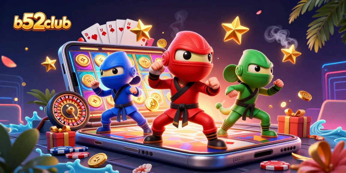 b52club offers an engaging casino experience with vibrant characters and numerous game elements.