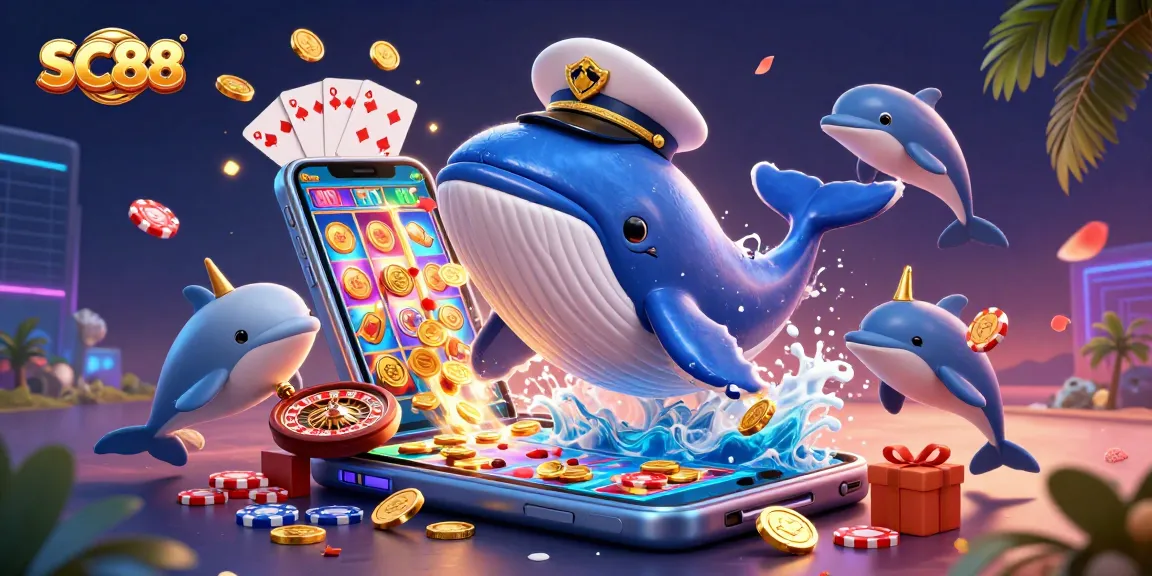SC88 offers thrilling casino excitement with playful dolphins, a captain whale, and rich game elements.