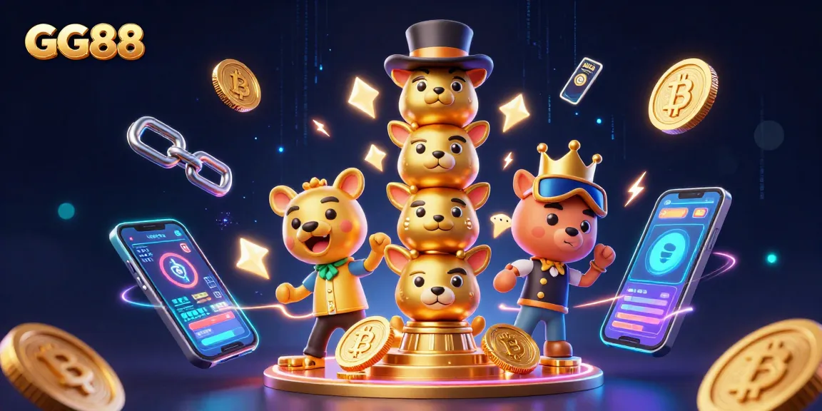 Engage in exciting gameplay at GG88 with a vibrant 3D casino illustration showcasing unique elements.