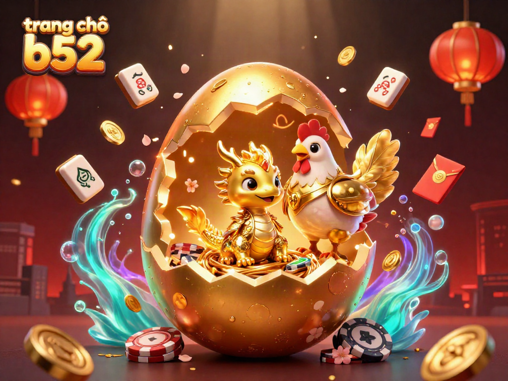 Experience winning action on trang chủ b52, featuring golden dragon and poker chips in vibrant casino scene.