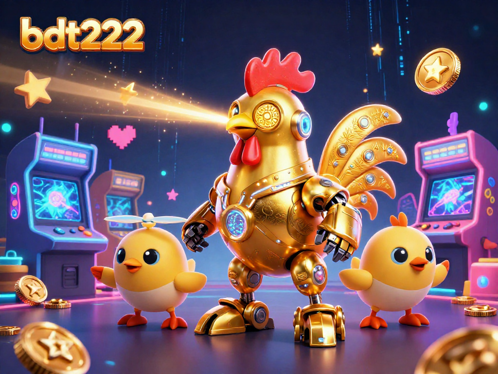 Experience thrilling gameplay with bdt222's advanced gaming elements in a vibrant casino scene